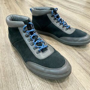 Cole Haan Men Boot Size 13 M Leather Lace Up Chukka Waterproof Suede Black